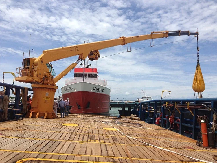 30 Tons Mobile Harbour Portal Telescopic Boom Deck Crane for Ship