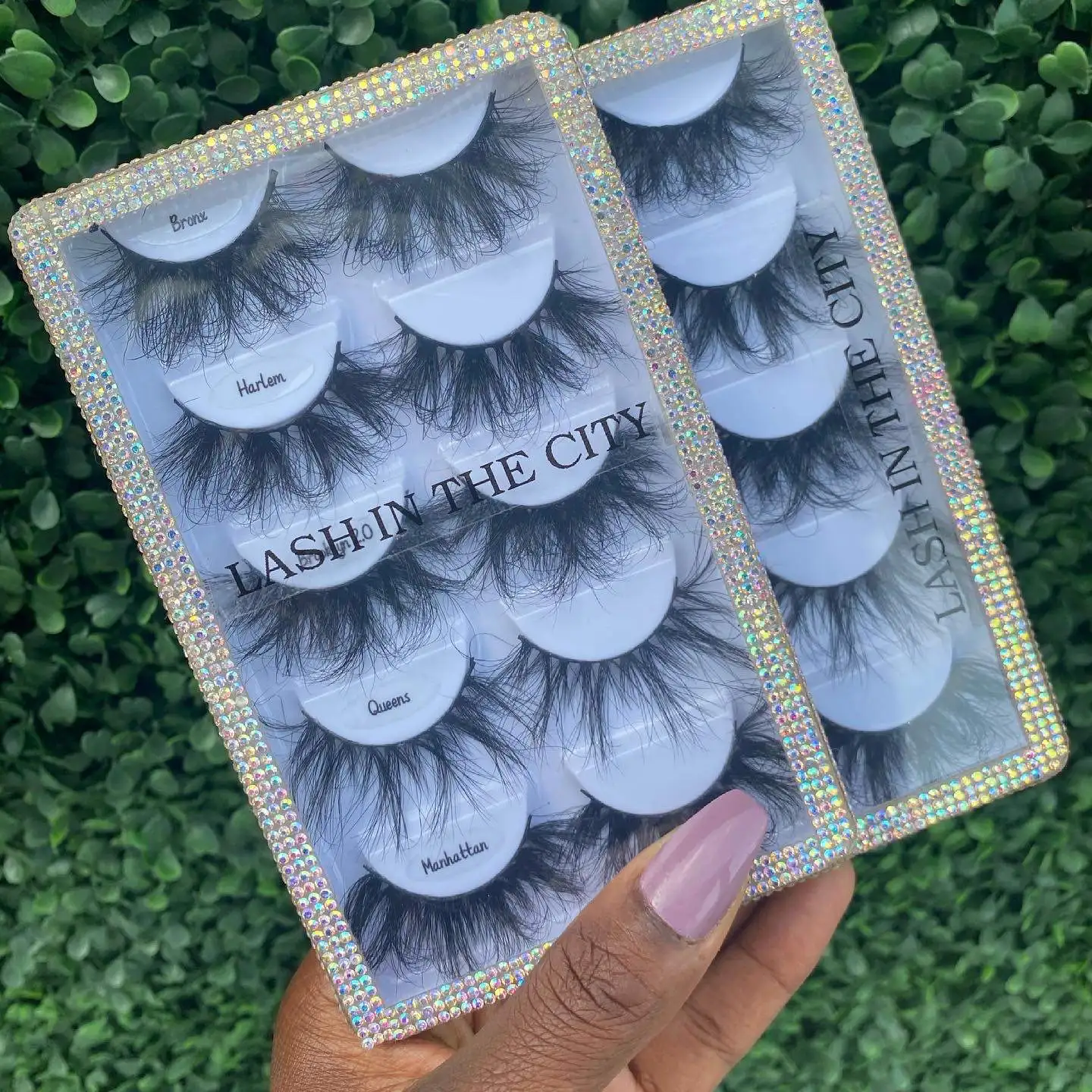 Fluffy 25 mm Mink Lashes Wholesale with Custom Packaging Box Natural 5D Lash Strips Bulk