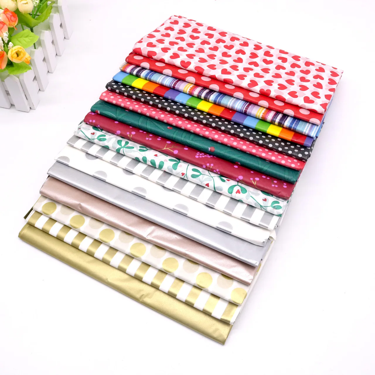 Waterproof Packaging Paper Custom Full Printed Logo Gift Printed Tissue Paper Wrapping Paper