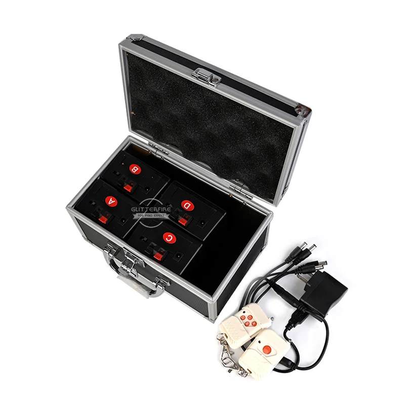 4 Channel cold flame pyrotechnic firing system rechargeable remote control fireworks firing system safety fire control systems