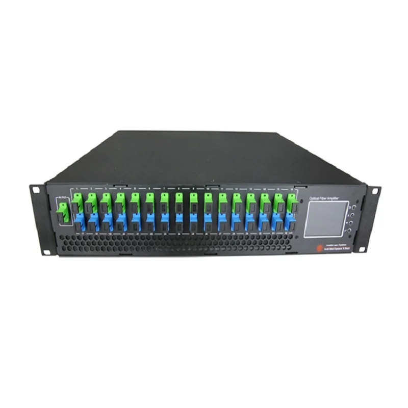 1550nm CATV EDFA 16 Ports WDM combiner 21DB SC/APC with Network Optical Fiber Amplifier