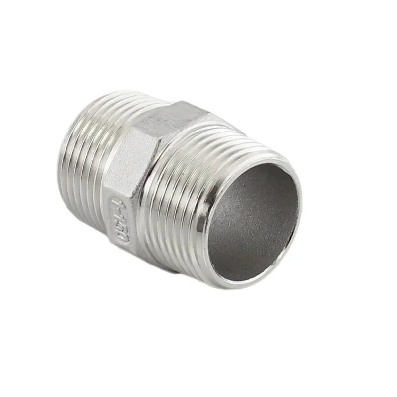 304 316 Stainless Steel Male Hex Fitting Pressure Resistant Hexagon Nipple