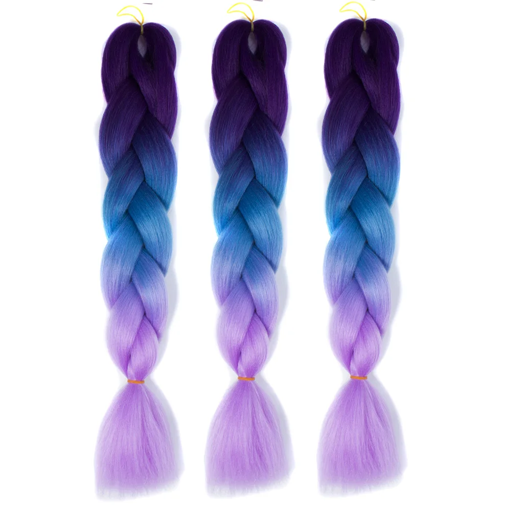 130 Colours Wholesale Synthetic Hair Super Jumbo Hair Braids Yaki Texture Ombre Jumbo Braiding Hair Extensions For Woman