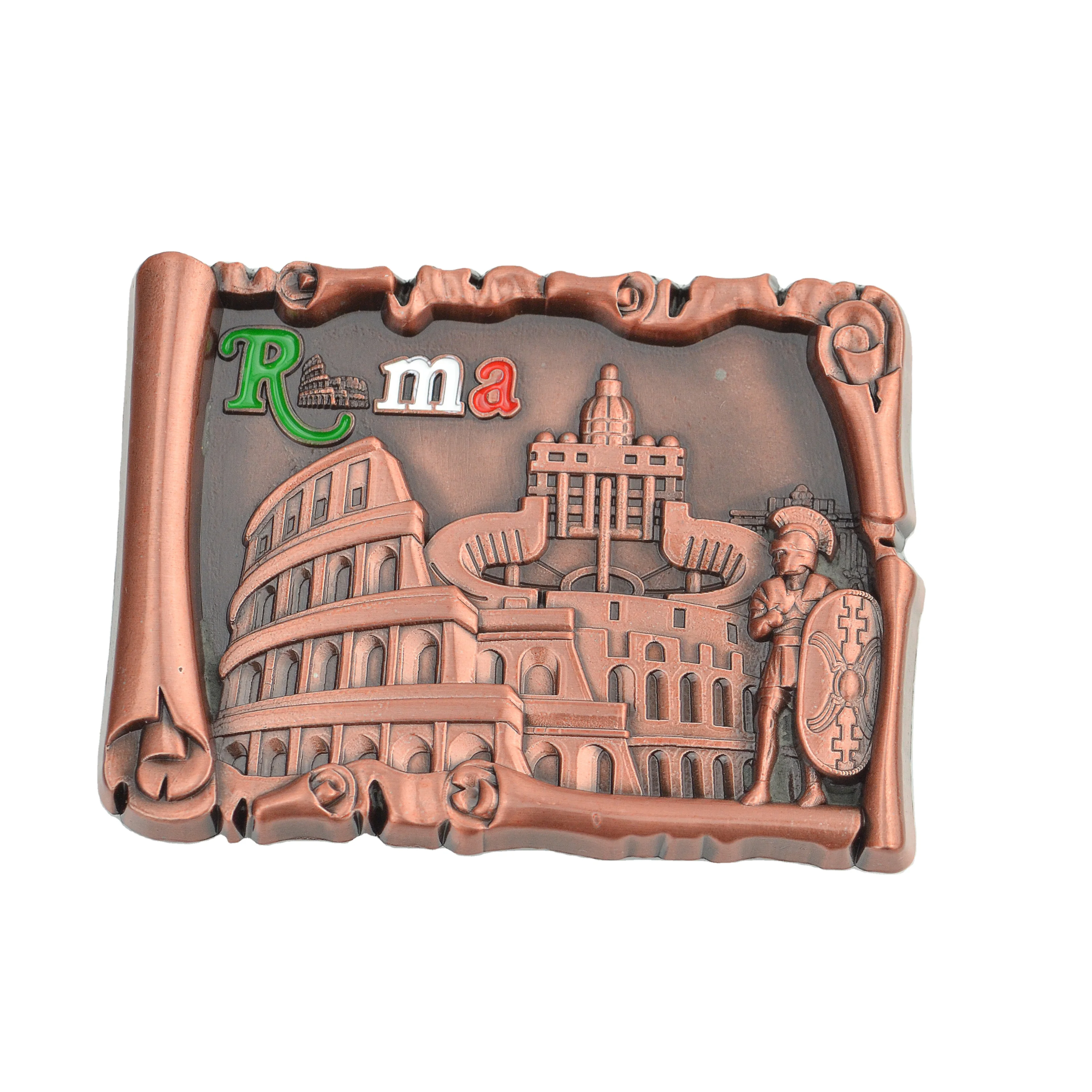 Manufacture Stainless Steel Magnet Poland Roma Germany Souvenirs Switzerland Fridge Magnet Custom Zinc Alloy Metal Fridge Magnet