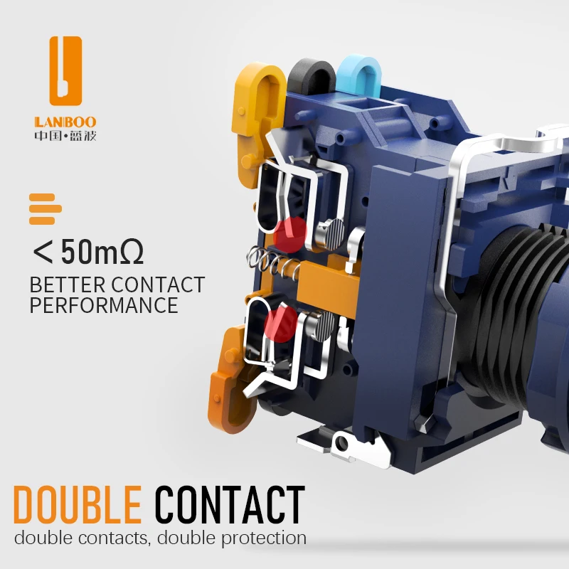 LANBOO SA1/SA2 Knob Switch Key Button Switch 25A Safety High Current Metal Head