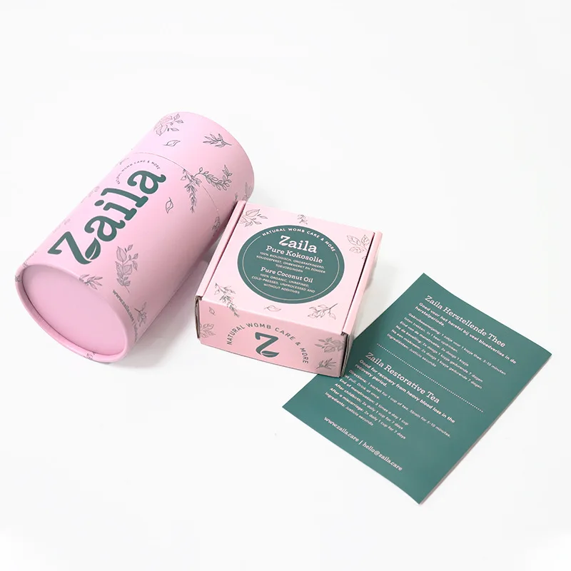Custom Food Grade Candy Chocolate Cylinder Packaging Box Kraft Paper Tube For Food