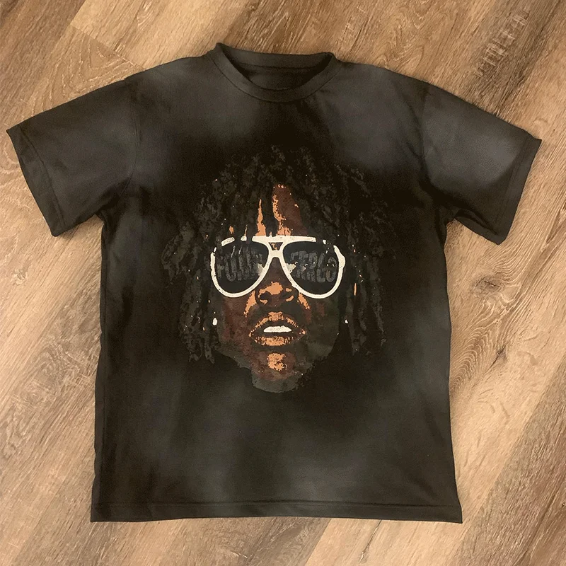 Custom Print Logo Sun Faded Wholesale Distressed Manufacturer Streetwear Oversized Heavyweight Print Graphic Acid Wash T shirt