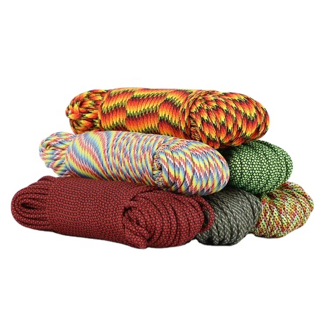 
Wholesale 3mm 4mm 5mm 6mm Outdoor Parachute Cord 7 Strands Core Nylon Lanyard 550 Paracord Rope 