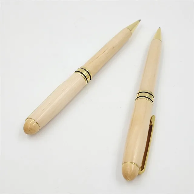 ECO-Friendly Maple wood ballpoint pen 0.5mm Wooden ballpoint pen Office pen
