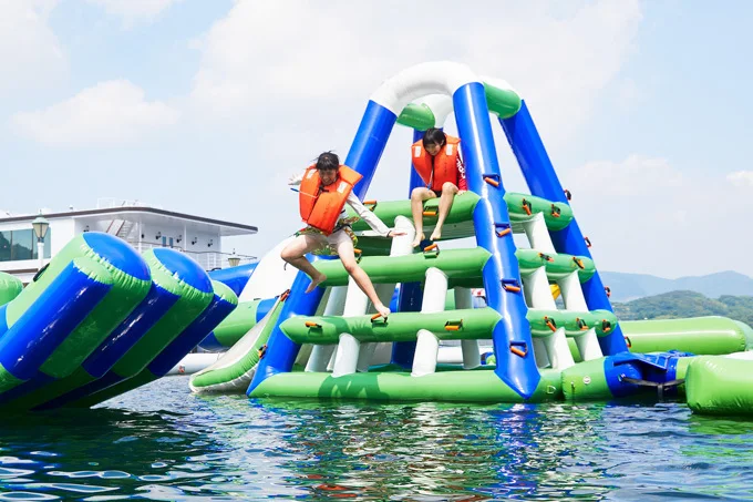 Custom Aqua Park Used Floating inflatable floating water park Water Games Jumping Bouncer gonflable water park