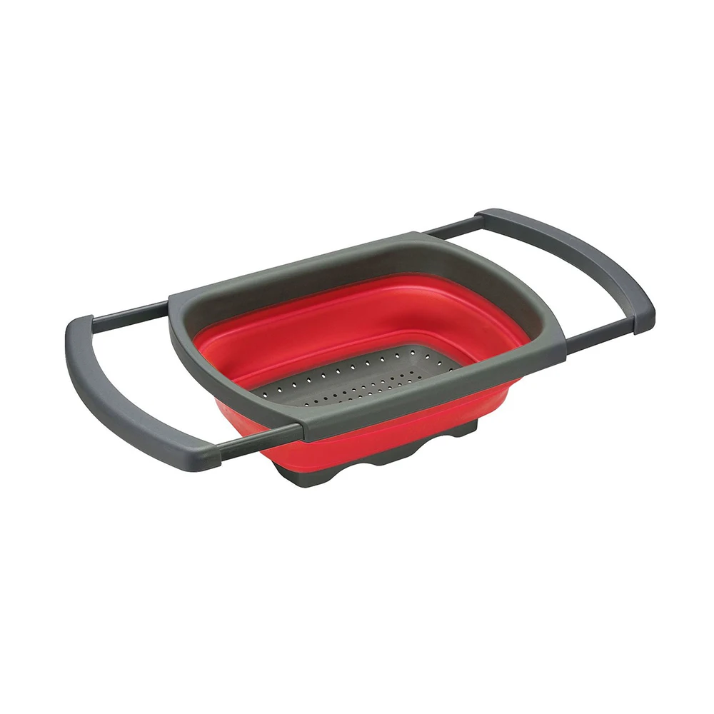 Hot Sale Fruit Vegetables Basket Kitchen Strainer Silicone Collapsible Colander
