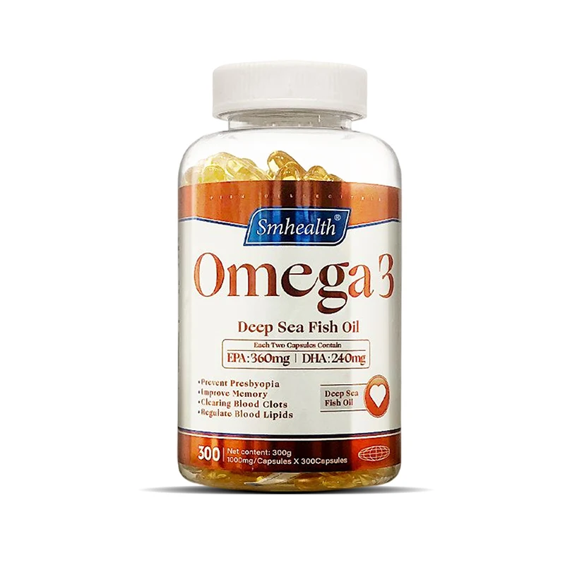 Protect Eyesight Improve Memory Fish Oil Softgels Regulate Blood Supplement EPA18 & DHA12&Omega 3