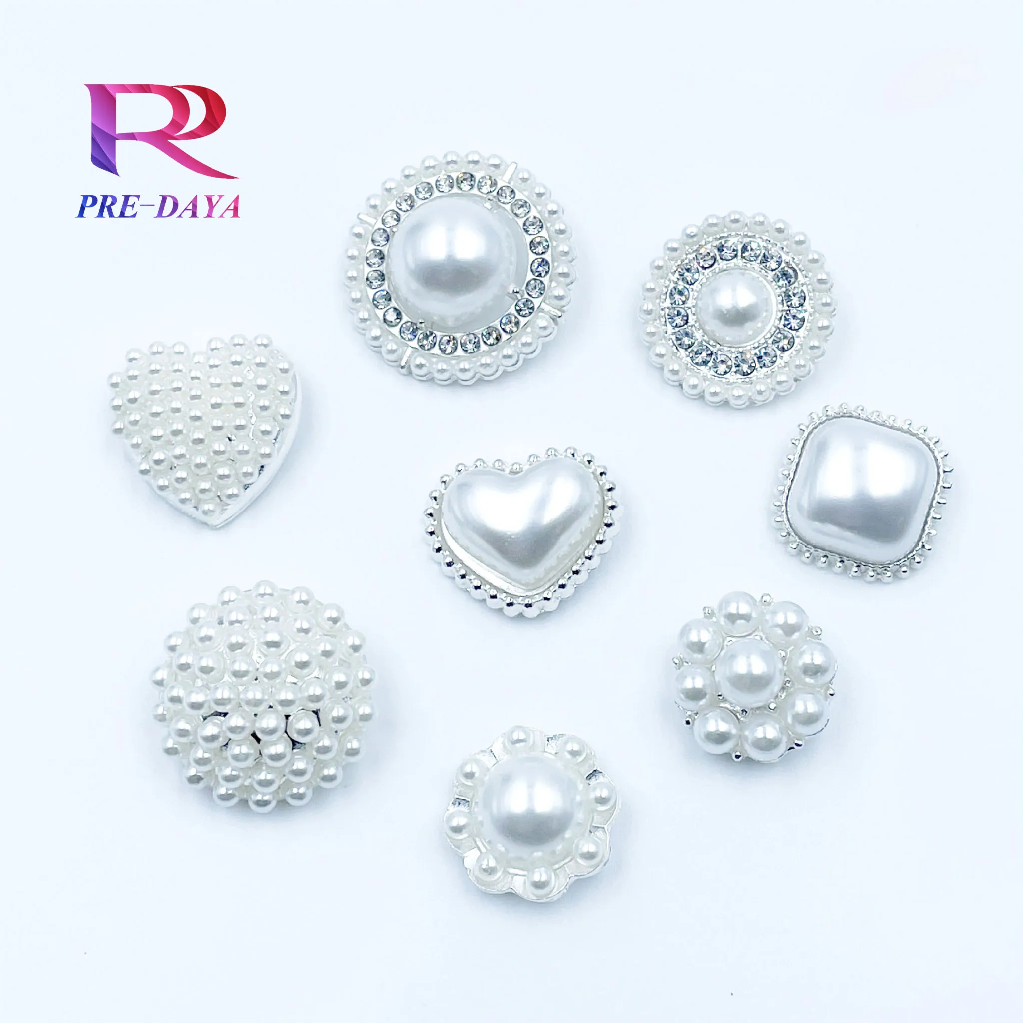High quality spot flat pearl rivet studs high gloss flat pearl buttons rivet