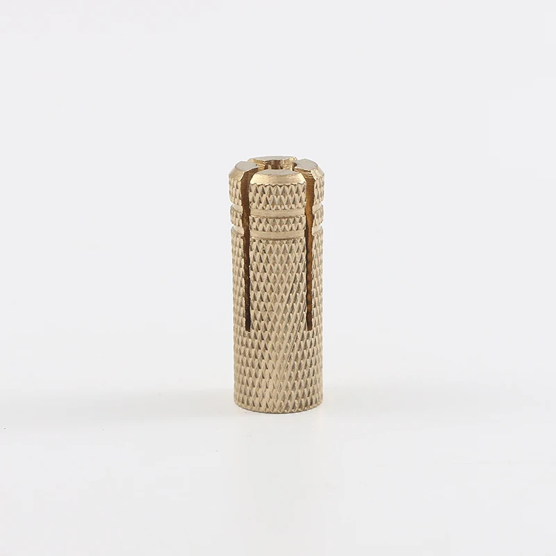 Brass knurled anchor flat deep lipped in expansion drop fastener drop in anchor China factory direct wholesales