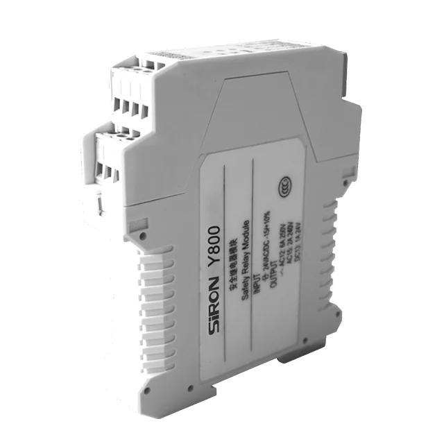 Applied in industry Built-in self-test function manual/automatic reset led light indicate SIRON Y800 safety relay module