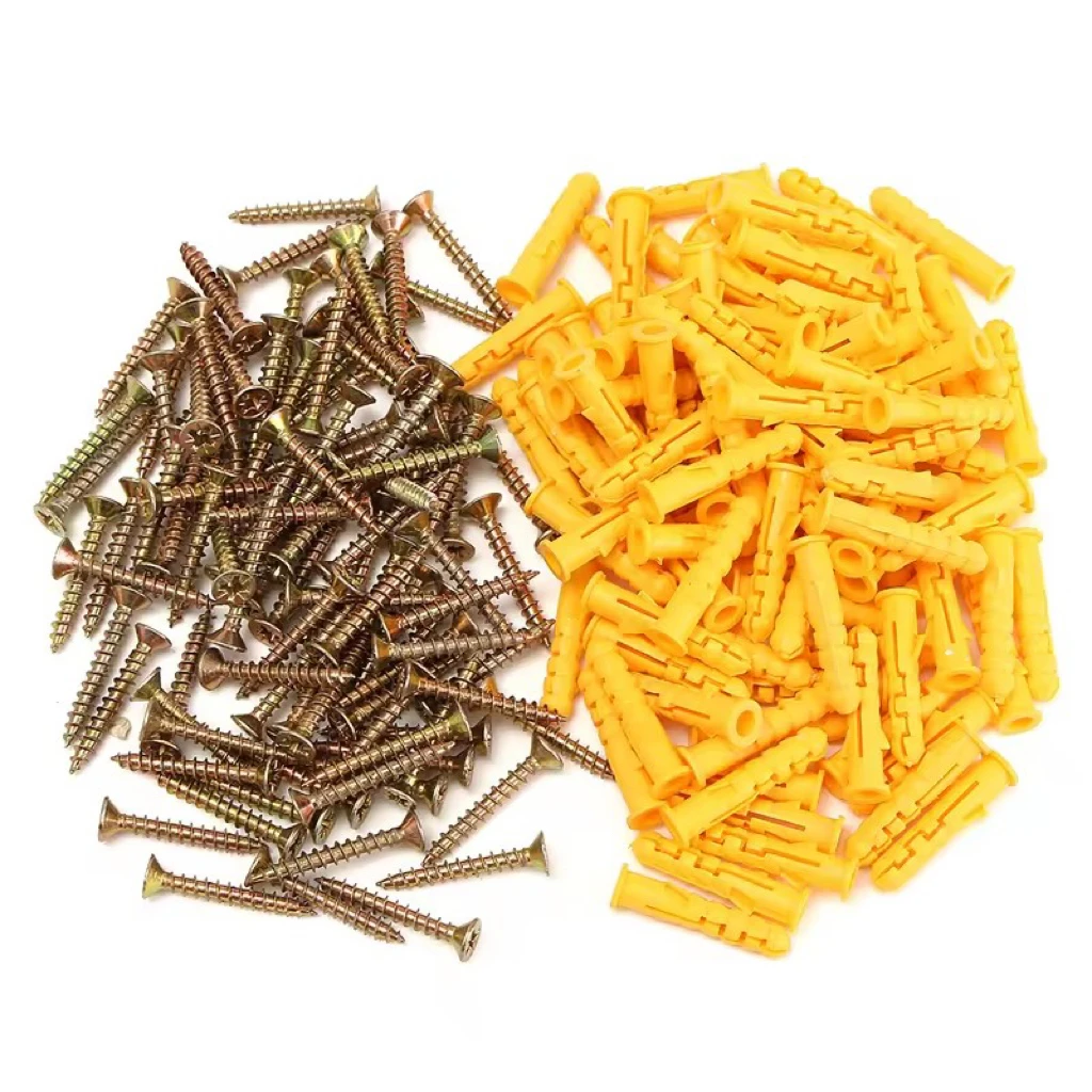 Nylon Expansion Screws With Plastic Wall Plug/nylon Fixing Anchor With Nail Screw