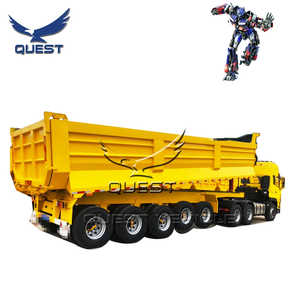 Chinese Truck Trailer Manufacturer 5 Axle Rear Dump Dumper Semi Trailer Tipping Trailer For Sale
