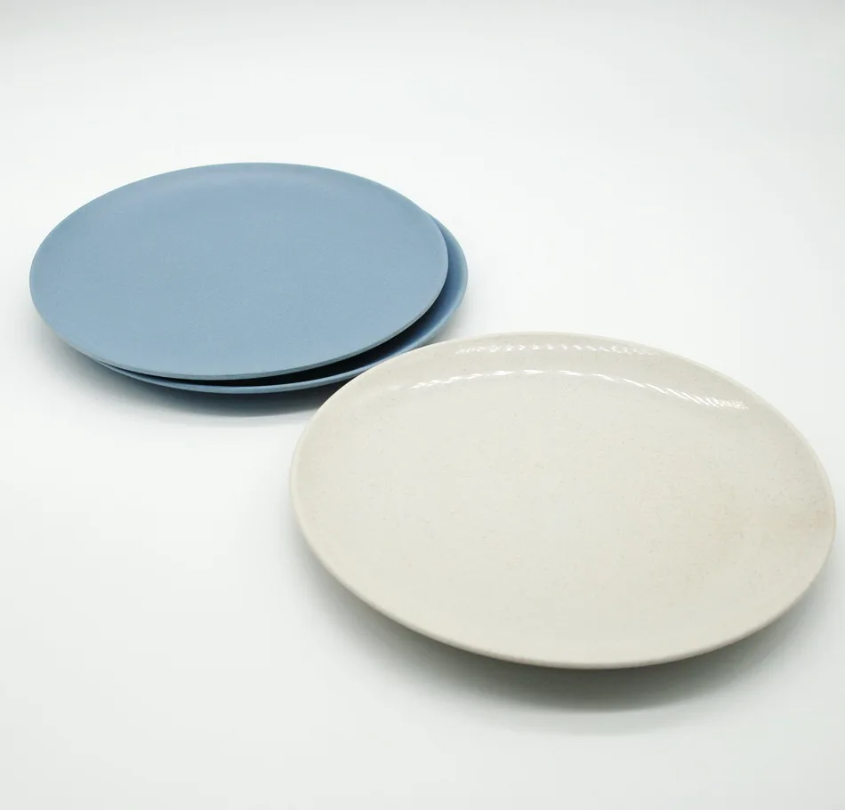 Bamboo Fiber Dinner Plates tableware Rice Husk Bulk plate hot sale Biodegradable Reusable