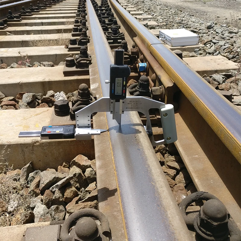 Digital rail wear vertical and lateral measuring gauge Railhead Wear and Side Cut Gauge