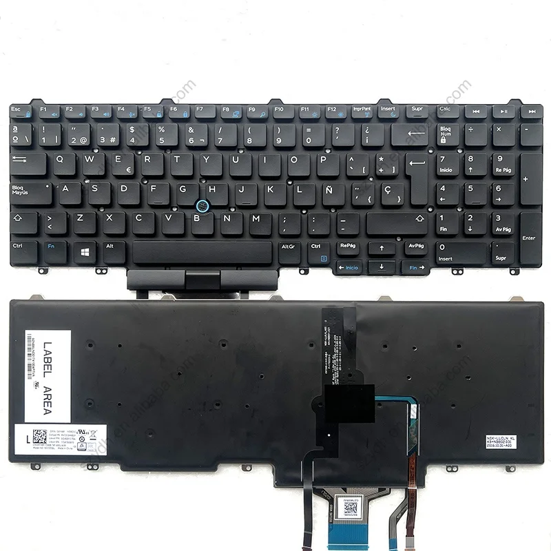 New Backlit Spanish Laptop Keyboard For Dell Latitude E5550 E5570 E5580 E5590 M3510 M7510 M7720 M7520 3510 7510 7710 7720 7520