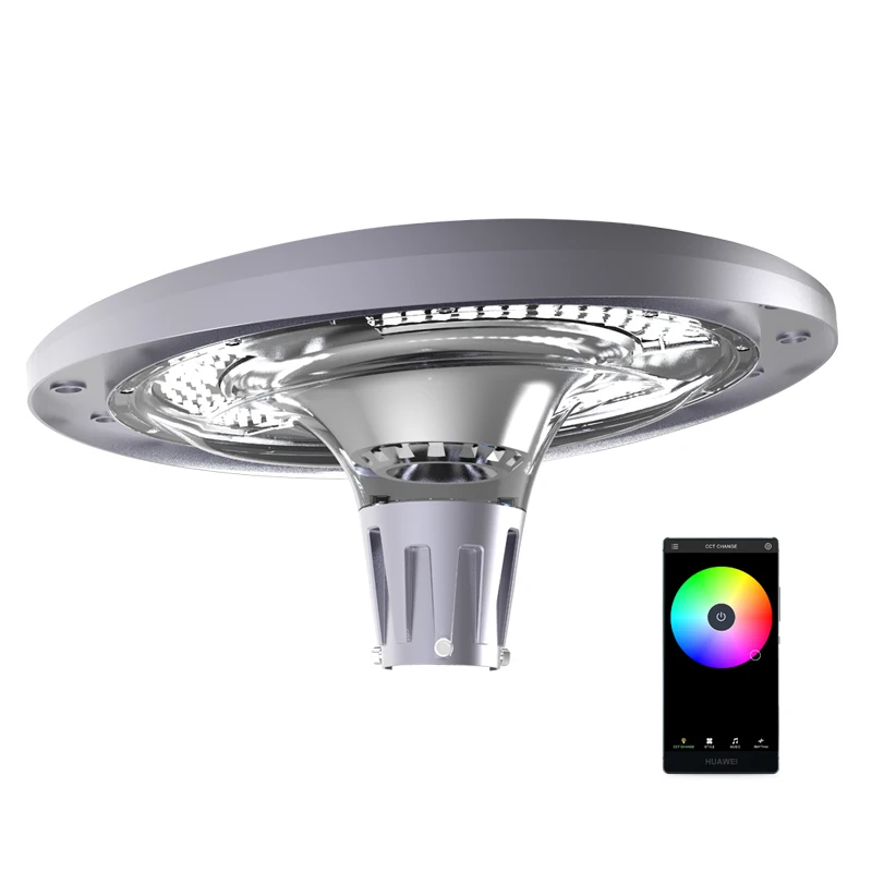 LED Post Light Garden Light RGB Outdoor Solar Panel Powered UFO Style 800W 1200W SJ Aluminum Alloy 80 IP65 Luces Led Jardin 360