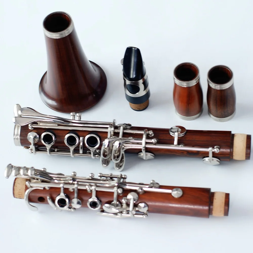 China Good Quality rosewood clarinet  Bb nickel plated 17 keys for Sale
