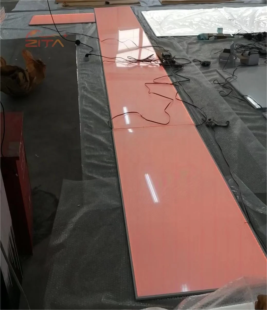 A0 ultra Thin Dimmable LED Panel Backlit Acrylic Panel Lightsheet LED Edgelit PMMA RGB LED Panel