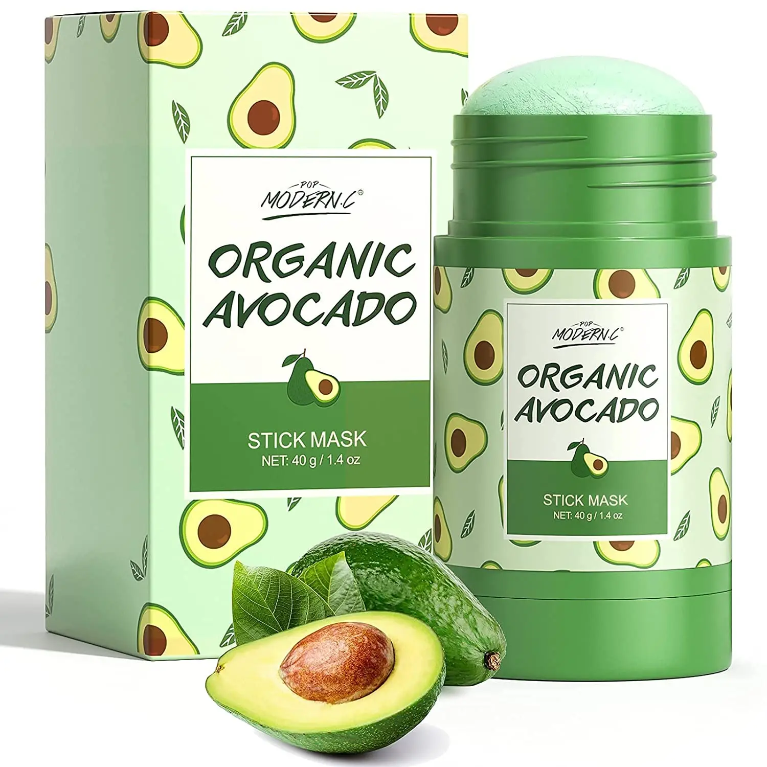 Deep Cleansing Solid Mud Mask Stick Green Musk Stick To Remove Grease Blackheads Oil Control Moisturizing