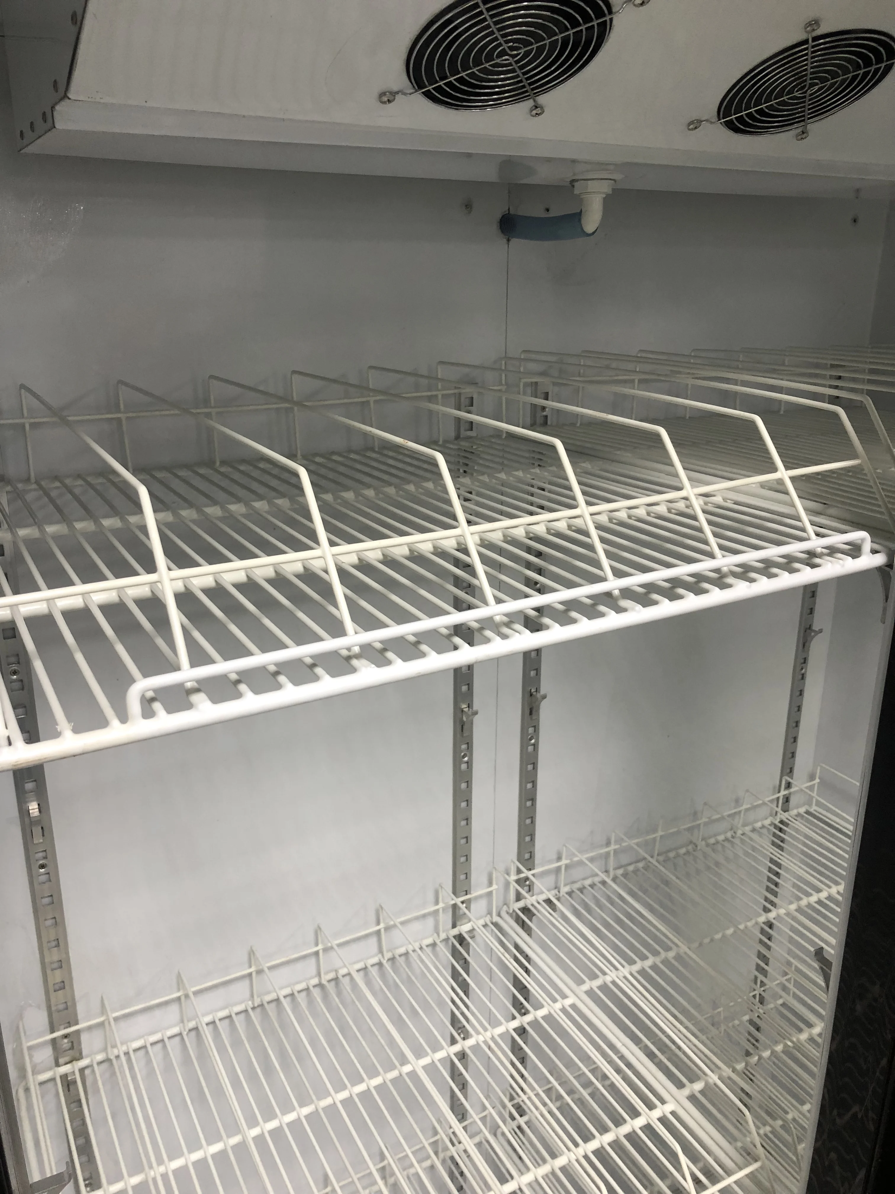 2-Glass Door Refrigerator Upright Fridge with fan