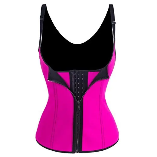 Sweat wicking vest neoprene court body suit waist trainer  corsets waist trainer waist trainer with hooks and zipper