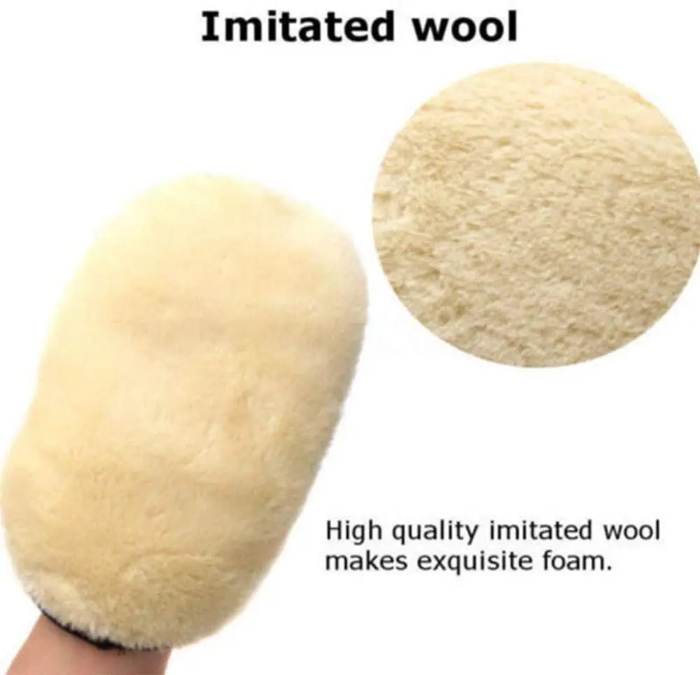 
Deluxe microfiber black car wash cleaning mitt 