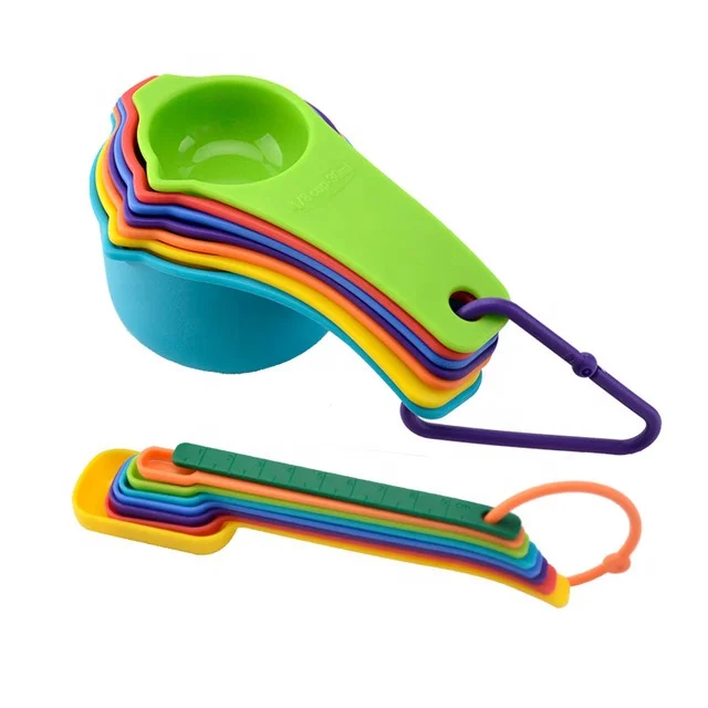 Multifunction food scale spoons combined plastic cups kitchen baking measuring cups and spoons