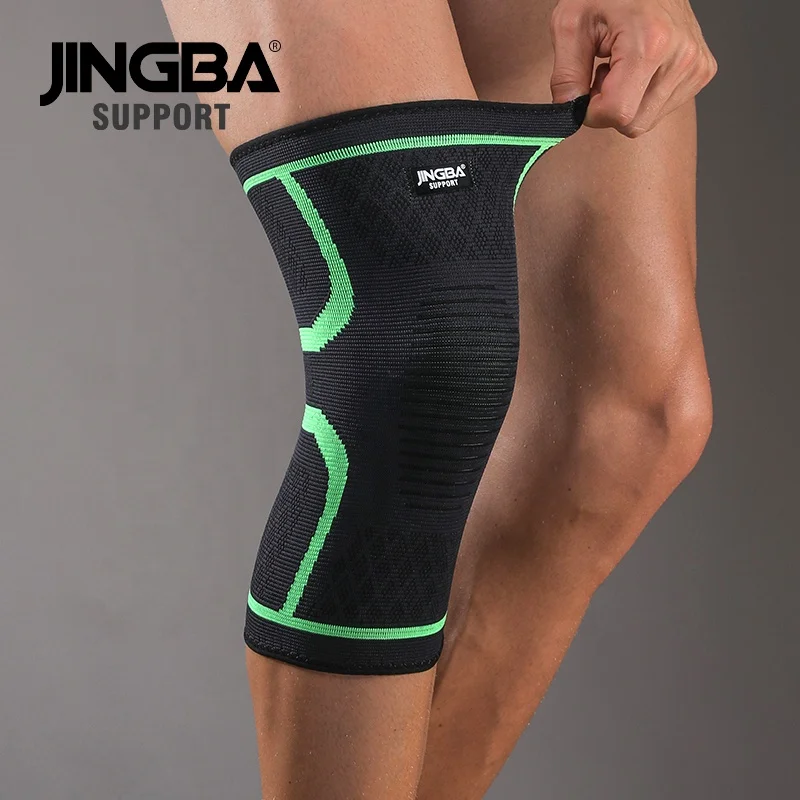 JINGBA OEM/ODM Sports Volleyball Basketball Knee Brace Knee Support Running Knee Pad Compression Protection