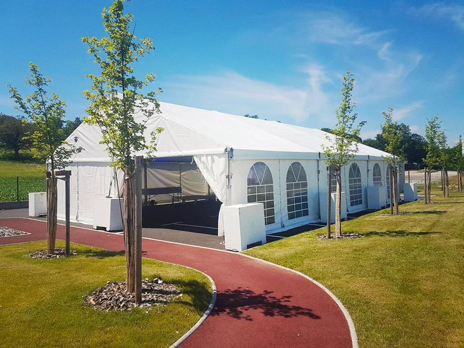 High Quality Outdoor Big Aluminum Frame Warehouse Exhibition Event Tents Luxury PVC Church Wedding Party Tent For 500 Seats