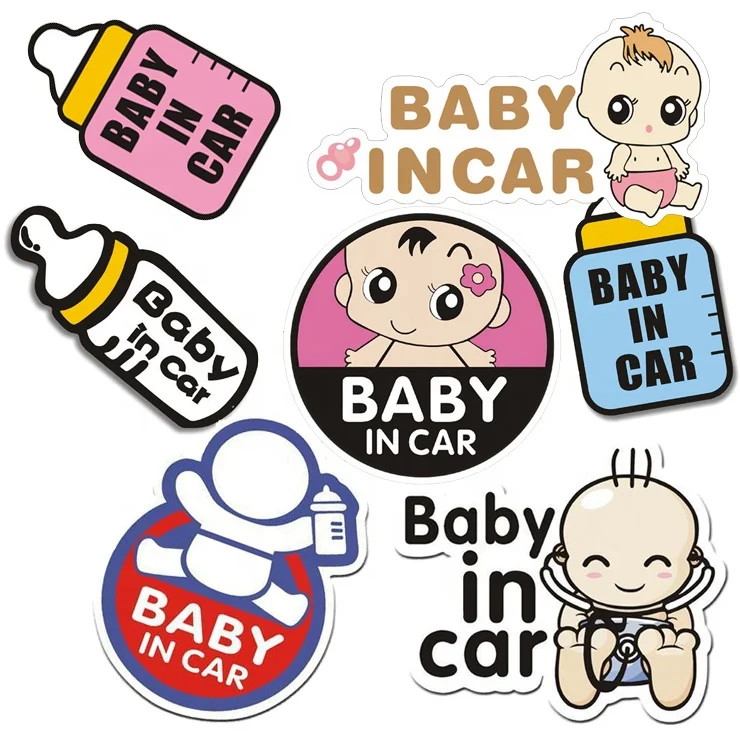 17 дизайнов детские в машине на борту светоотражающие виниловые наклейки и безопасные автомобильные декоративные