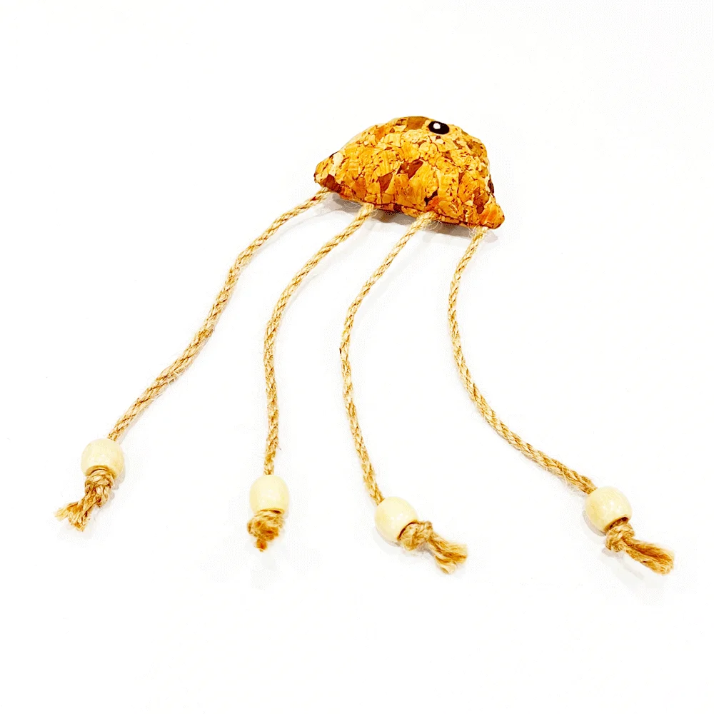 Factory faux cork plush jute cat toys for indoor cats interactive