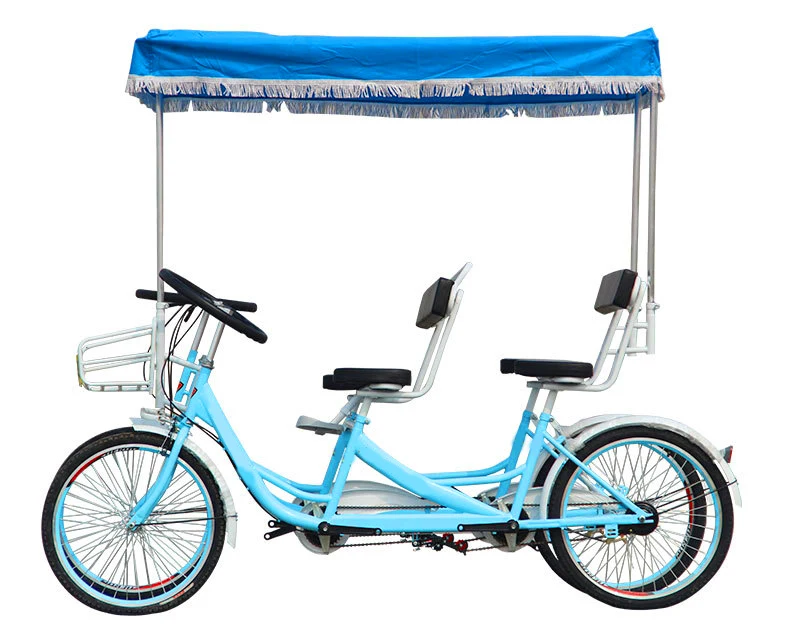 
Side-by-side/two/double seat bicycle/Travel/Public green bicycle double freewheel 