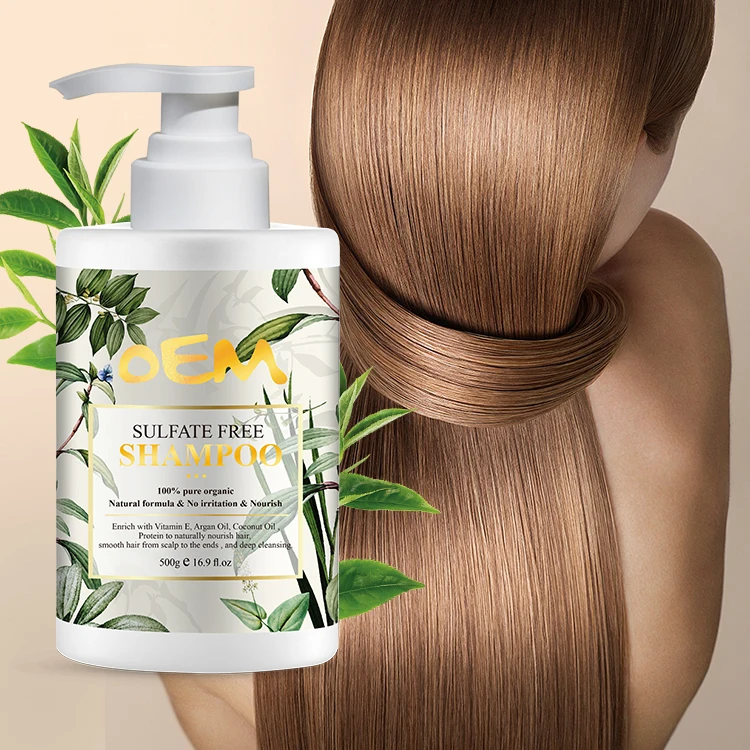 Private Label Own Logo Natural Organic Salon Level 100% Natural Plant Formula Sulfate Free Shampoo For Hair Care