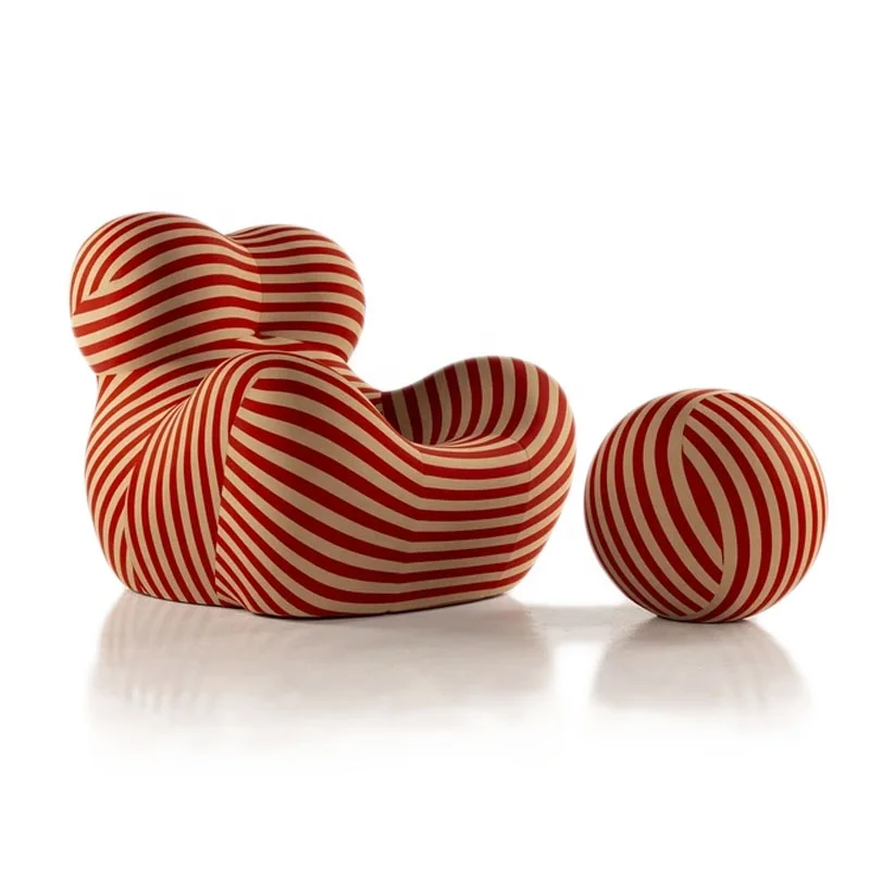 Italia Luxury Armchairs with Ottoman Living Room Lounge Chairs  La Mamma Armchair