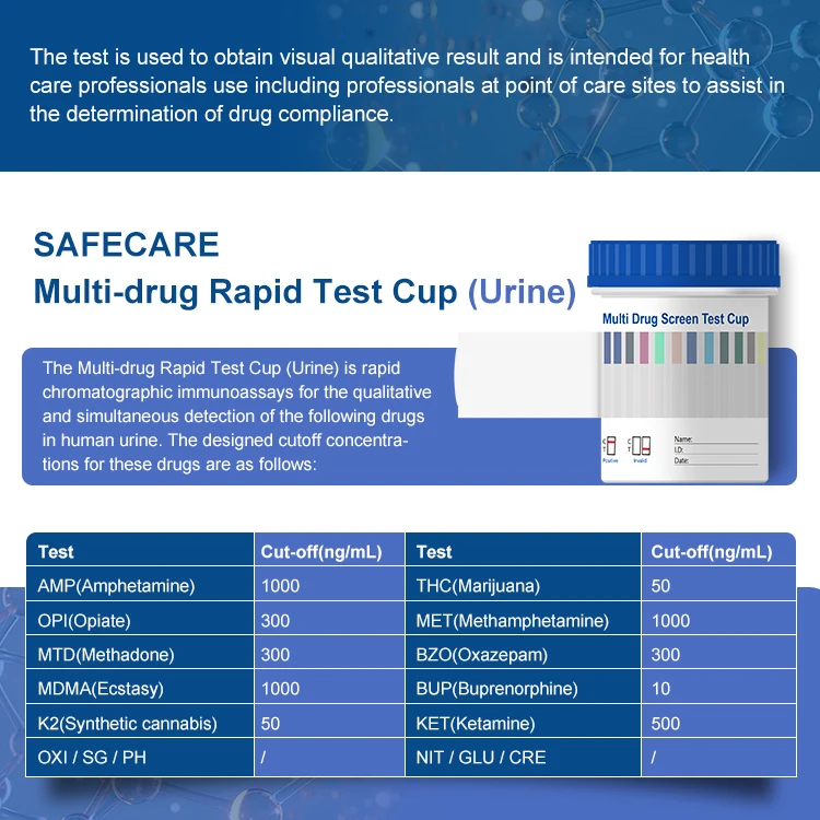 12 Panel Multi-drug Panel Screening Rapid Drugs of Abuse DOA Urine Drug Test Cup