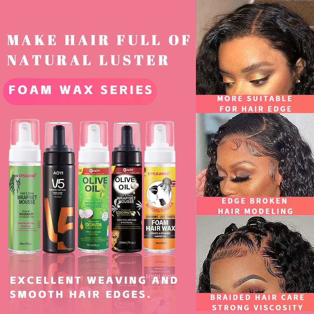 Custom curly hair treatment style product mouss alcohol free private label Curling Hair Mousse Styling Foam
