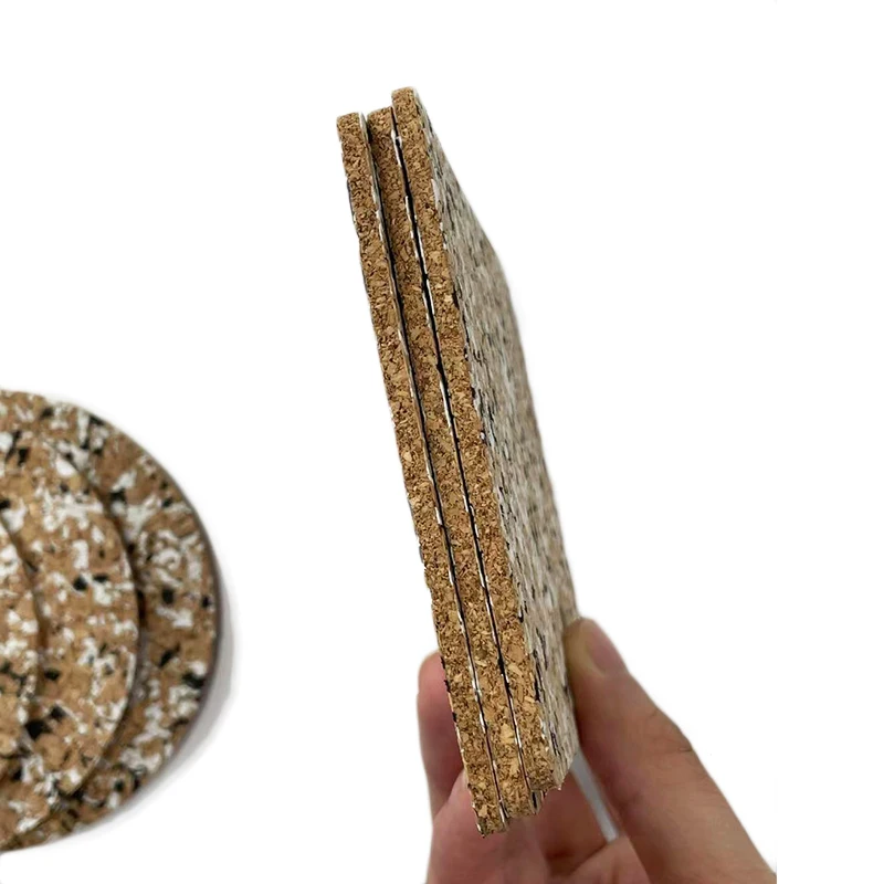 New Design Wedding Farmhouse Kitchen Table Mat Decor Multi Color Natural Wooden Round Cork Coasters for Drinks