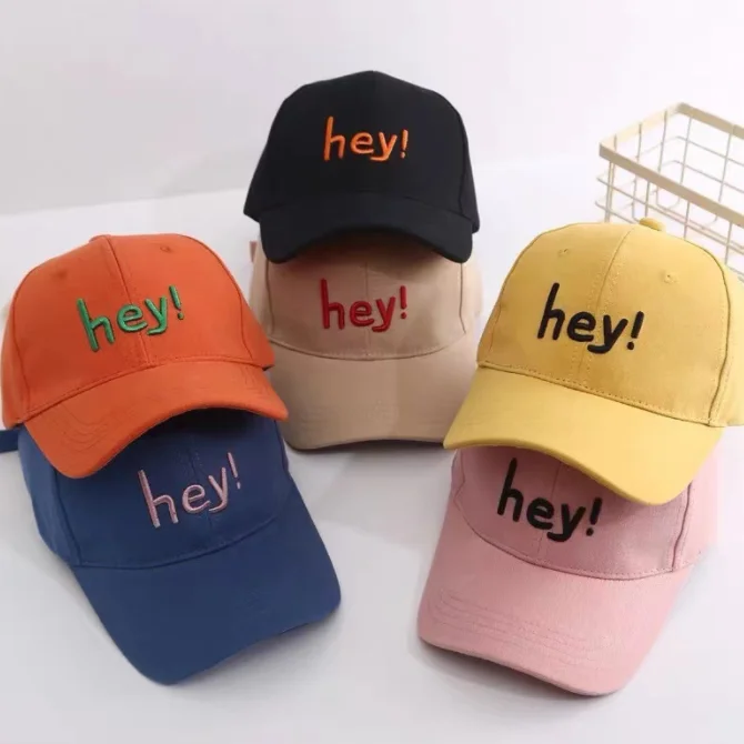 KS7860 Multi colors kids cotton caps unisex children embroidery baseball cap