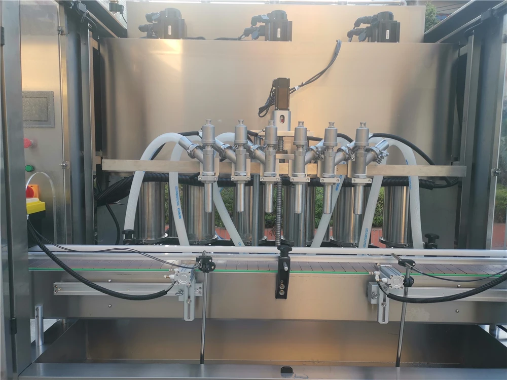 Automatic 100-1000ml 2/4/6/8 Heads Piston Paste Honey Sauce Cosmetic Cream Alcohol Shampoo Oil Servo Filling Filler Machine