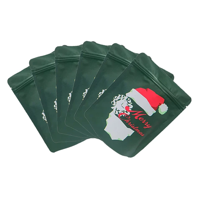 Рождественский биоразлагаемый пластиковый пакет на молнии с защитой от вскрытия пищевые пластиковые пакеты и мешки для пищевых