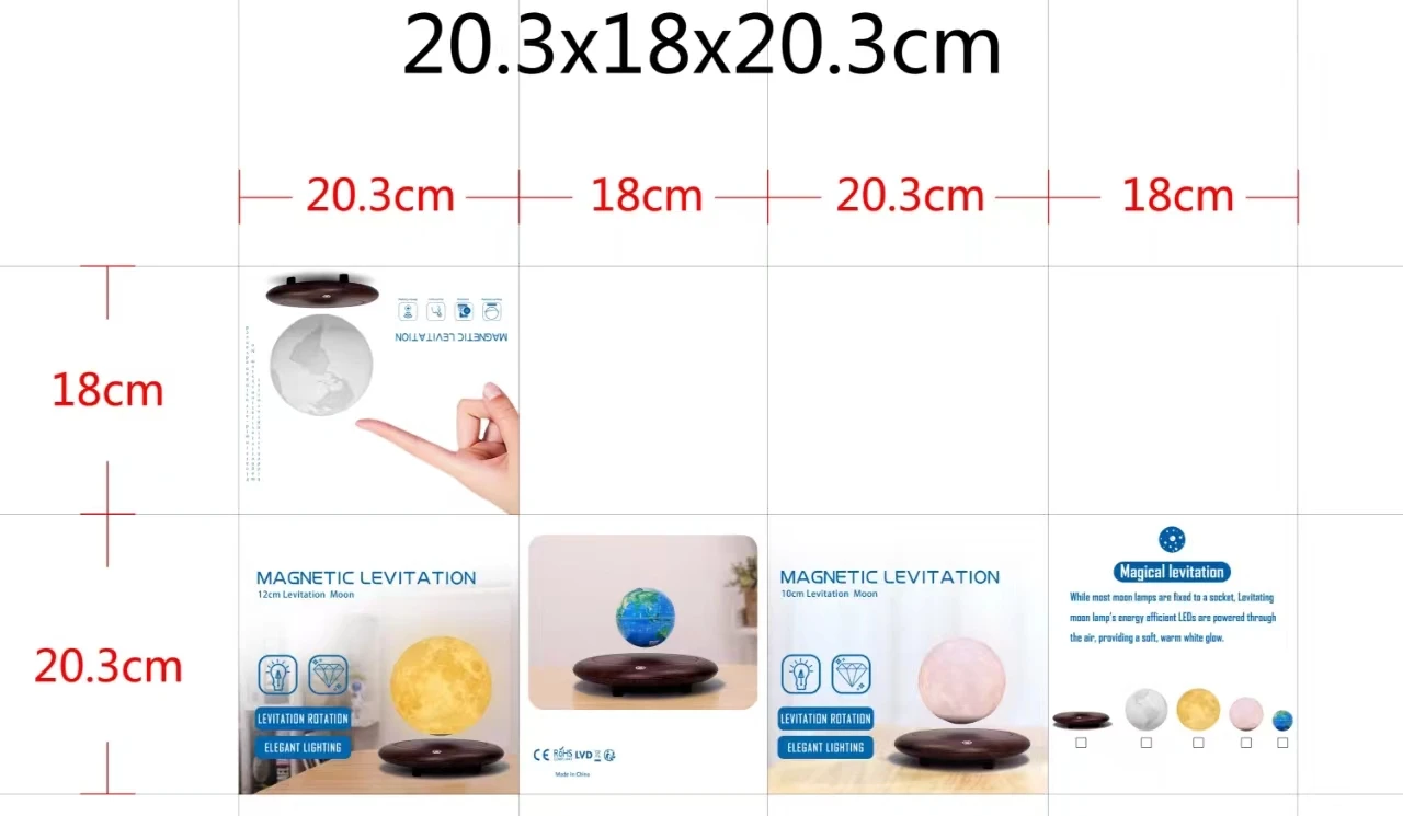 New Item Magnetic Levitating Floating Moon Light Business Gift 3D Night Light