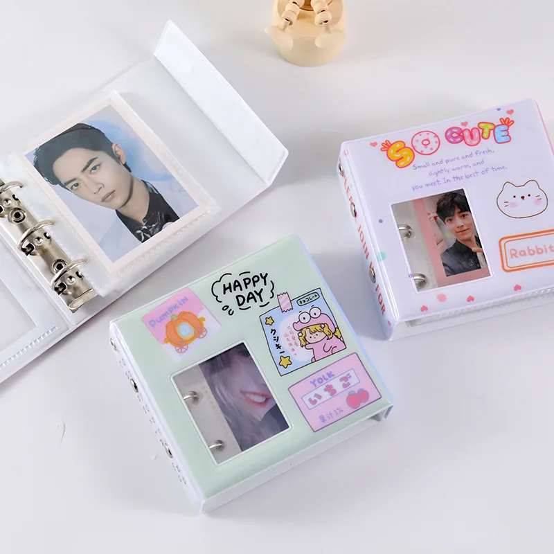 Factory price PVC welded bound collect Kpop book album 3 inch instax mini film album32 photos instax kpop photo album