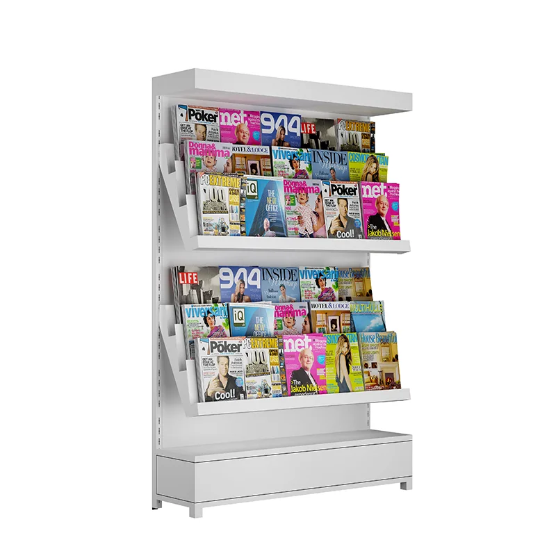 white metal steel display magazine racks for shop library bookshelf bookcase newspaper shelf
