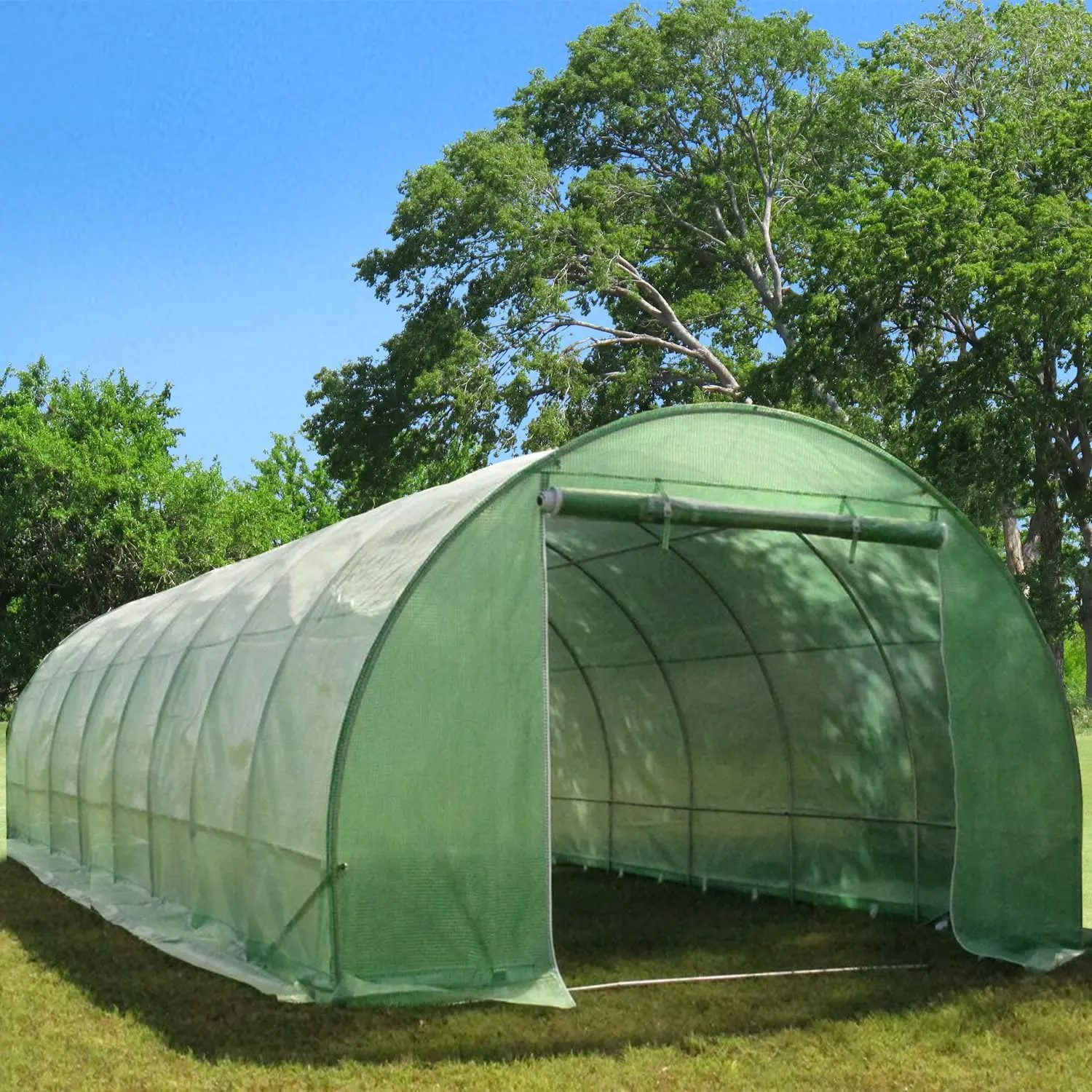 Пластиковая туннельная теплица 8x3x2 м для