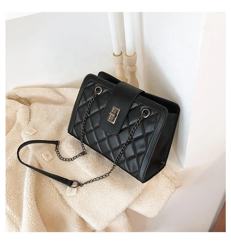 Wholesale Shoulder Large Ladies Designer Hand Bags  Stnm fashion bag rhombus chain shoulder messenger bag cheap women handbags